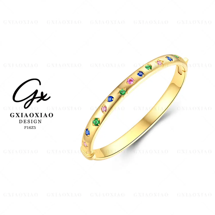 G XIAOXIAO 【七彩波点】时尚气质百搭彩宝手镯 F16Z5新年礼物