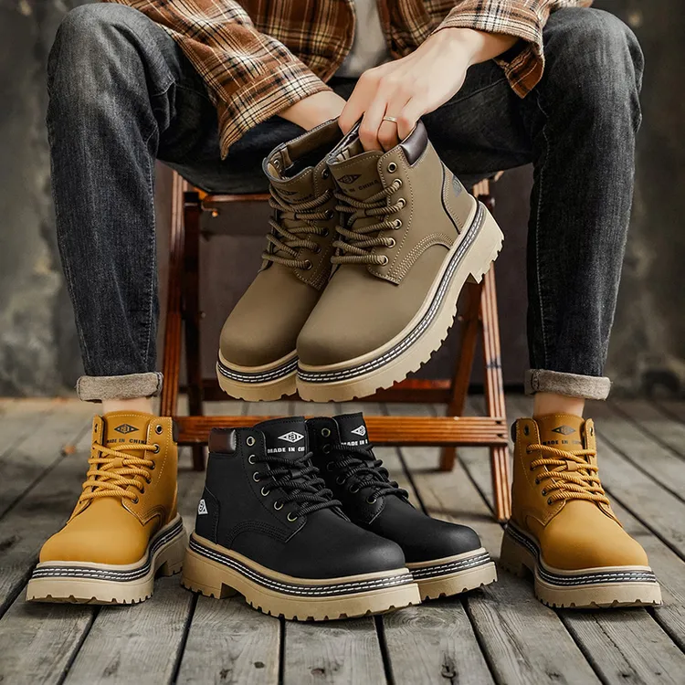 FOORAABO/法拉步【加大至48码】高品质2026厚底ins英伦风工装马丁靴