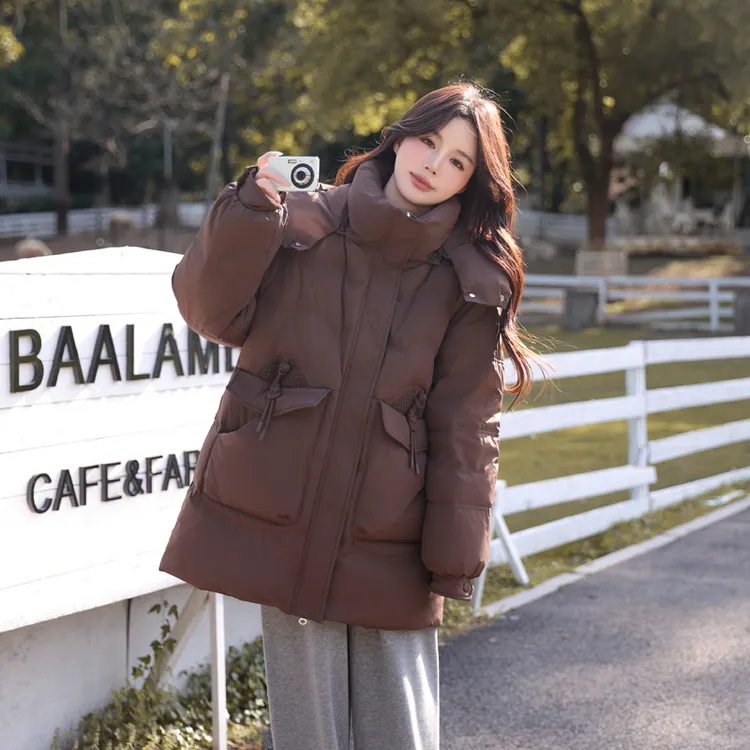 加大码羽绒服女200斤胖mm25新款孕妇中长款特大加肥韩版宽松外套