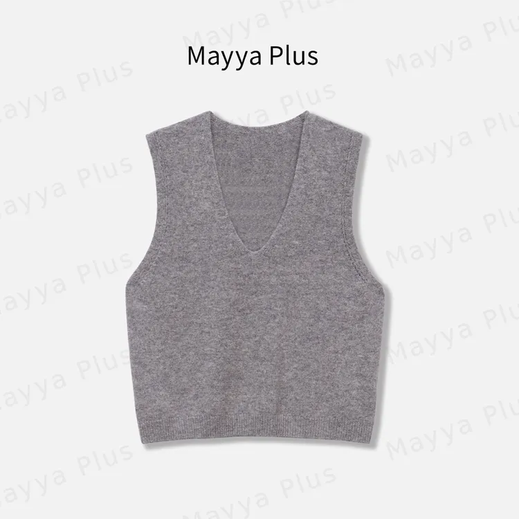 【摩斯密码】Mayya Plus麦芽定制女秋季绵羊毛百搭马夹背心32536828