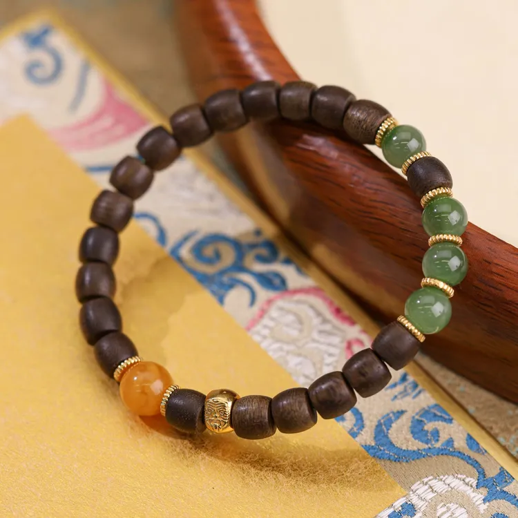 小玉同学沉香和田玉手串时尚百搭配饰