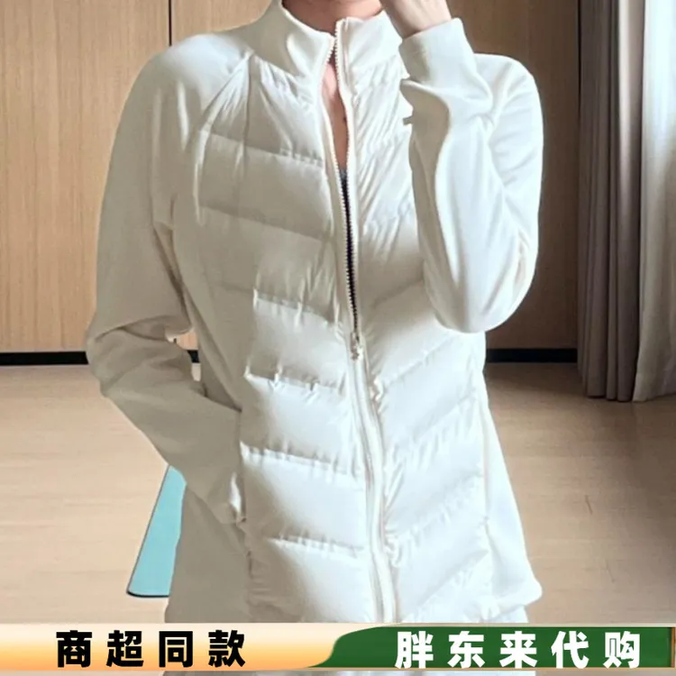 胖东来代购冲锋衣羽绒服内胆配大衣女入冬季2024新款收腰校服内搭