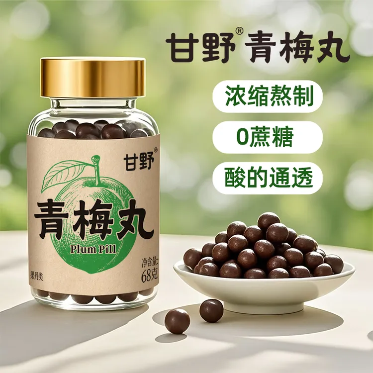 甘野浓缩青梅精丸陈皮丸解腻办公室零食青梅碱性青精丸子古法调配