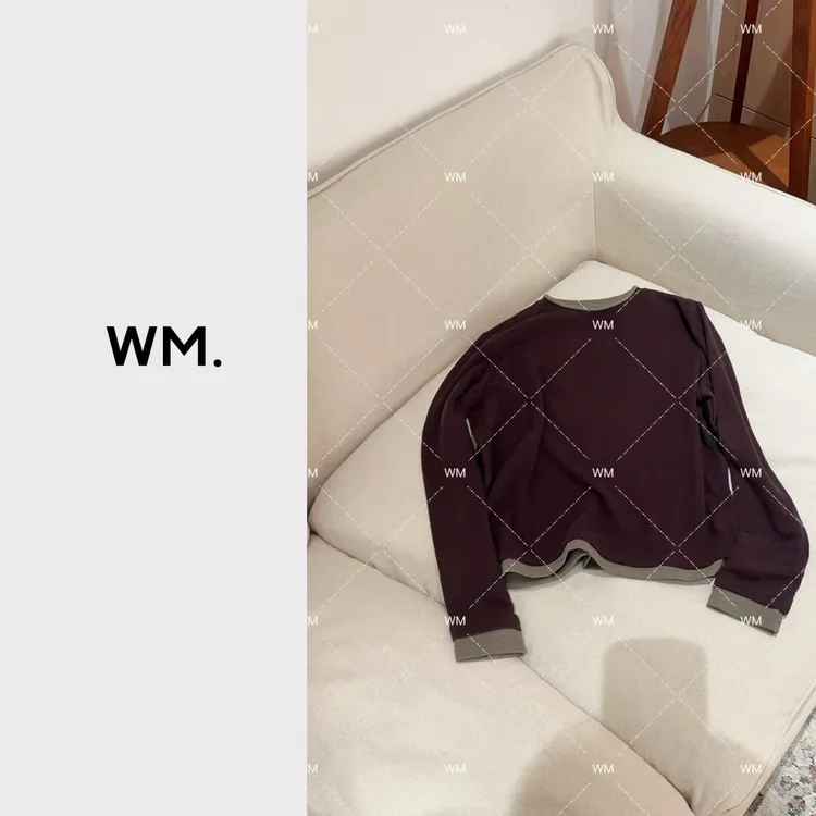 CMZW*自由主义*小众极简百搭抓毛假两件复古小衫JS-T-25111101