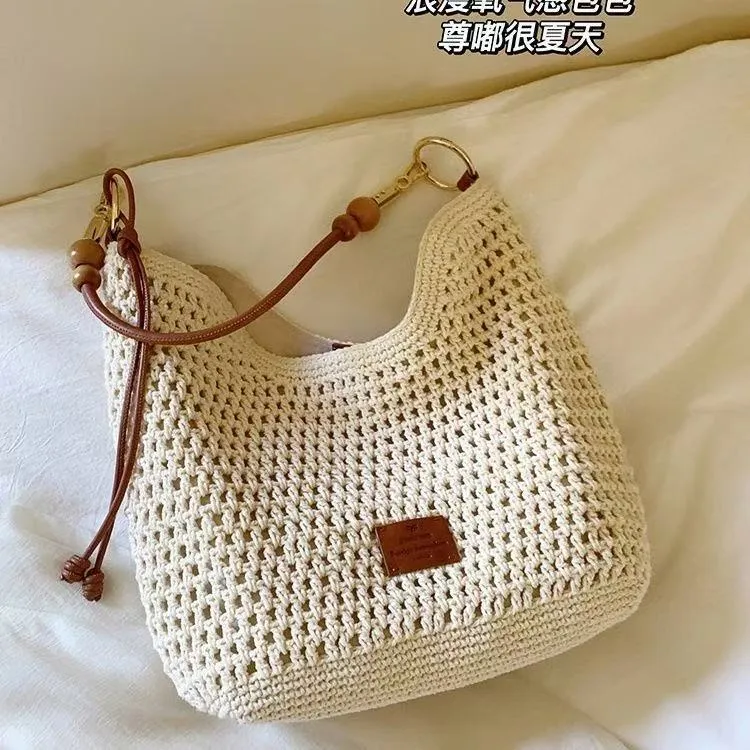 德国品质南风滨海周末托特包包女大容量春夏编织包