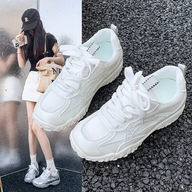 时尚休闲鞋春季透气内增高运动鞋春季小白鞋休闲鞋ins鞋子