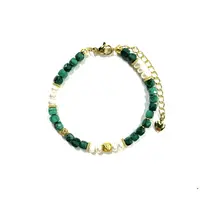 合金手链 「Richer」TB-014绿色珠珠白珠手串