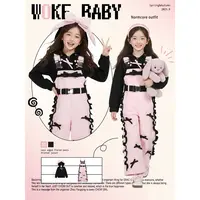 【冒险甜心】甜心滑雪服女童2025秋冬蝴蝶结设计背带裤汉服W5075
