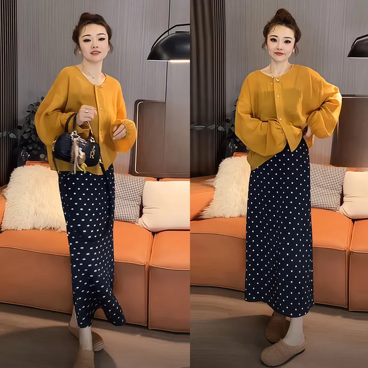 韩版时尚通勤简约洋气套装女春夏新款防晒衬衫显瘦高腰直筒半身裙