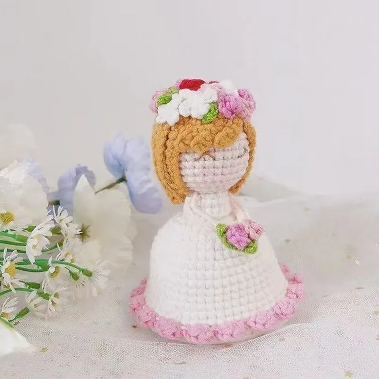 毛线手工diy新娘变手捧花编织材料包新娘手捧花翻翻乐钥匙扣