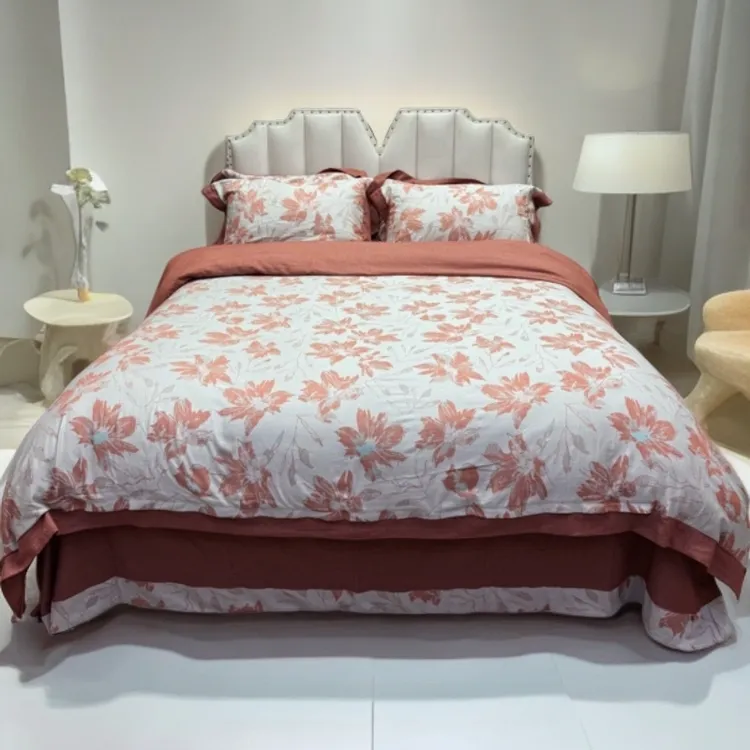 全棉色织大提花工艺 时尚流行 吸湿透气 四件套A类母婴产品