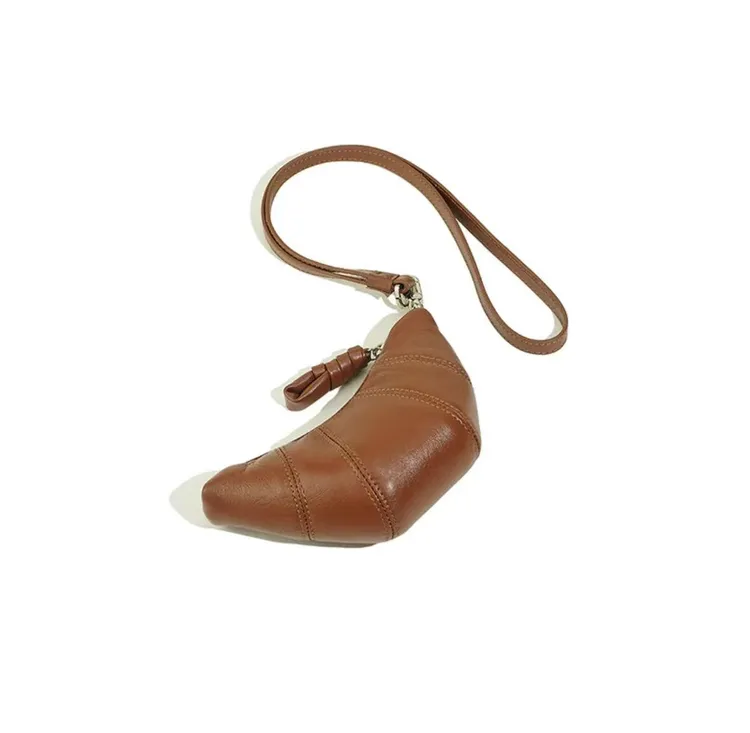 Misstic 泰酷啦！小众设计迷你可颂牛角包时尚气质精致挂绳零钱包