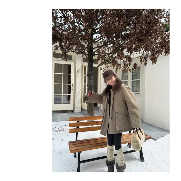 HDD- "羽绒序列" 90白鸭绒 冬季女款工装宽松定制羽绒外套  Y9267