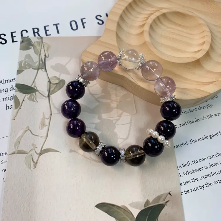 （拍2单）【紫韵星河】紫水送礼女款时尚手串原创设计ZDYSJ00520