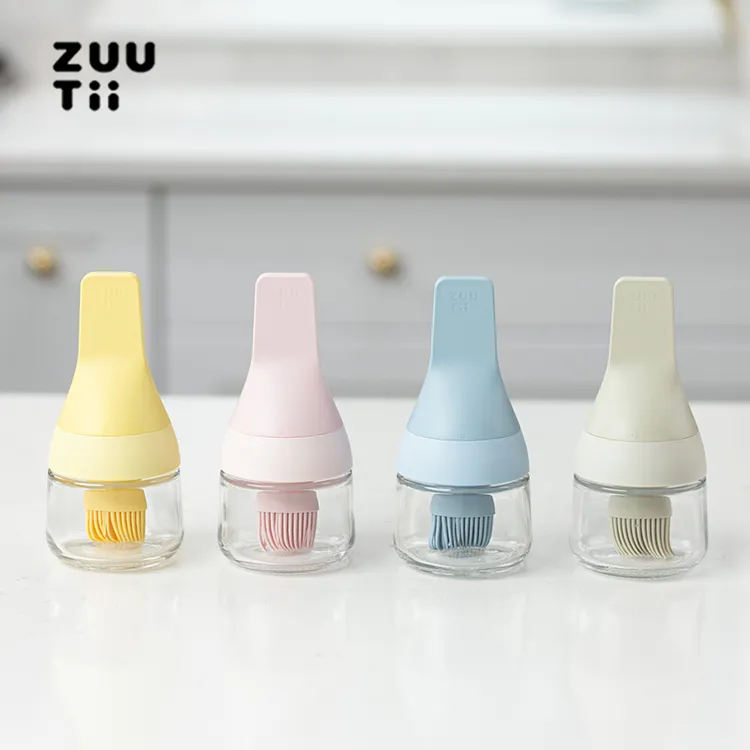 加拿大zuutii厨房油刷瓶调料罐刷盖一体瓶玻璃调料酱料密封罐