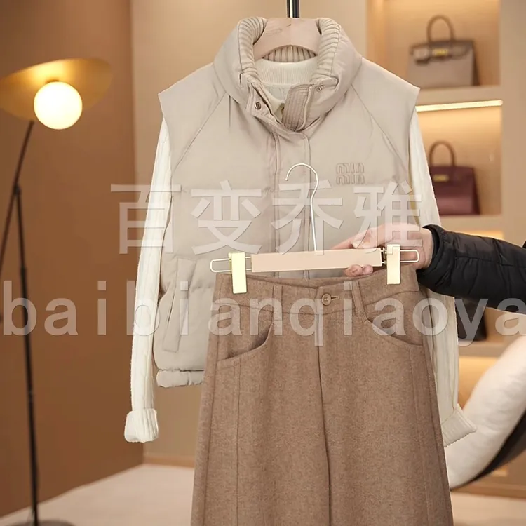 冬日浪漫百搭卡其直筒窄版乔雅品牌时尚女裤25820