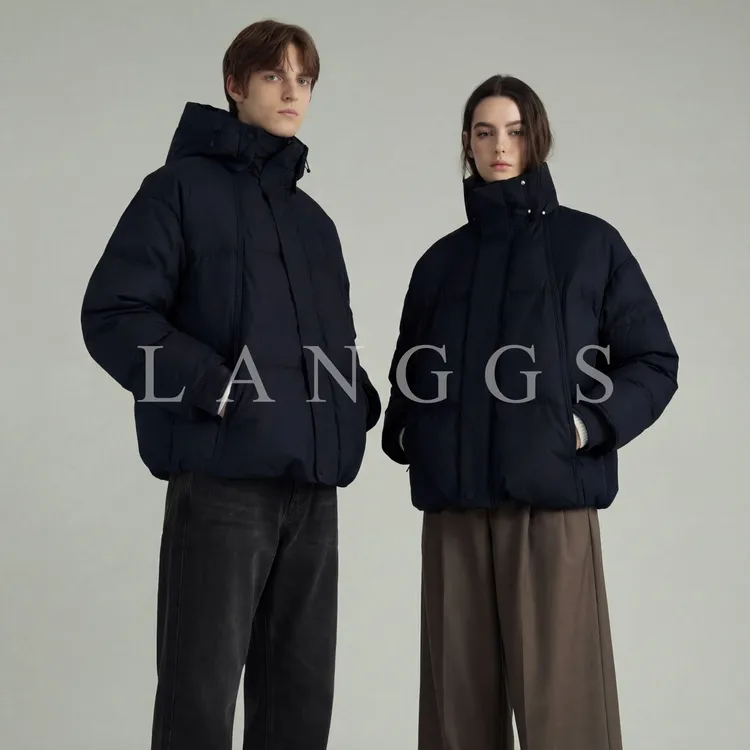 LANGGS&浪叔『黑武士3.0』25冬季升级版兔毛内里连帽羽绒服-FW54155