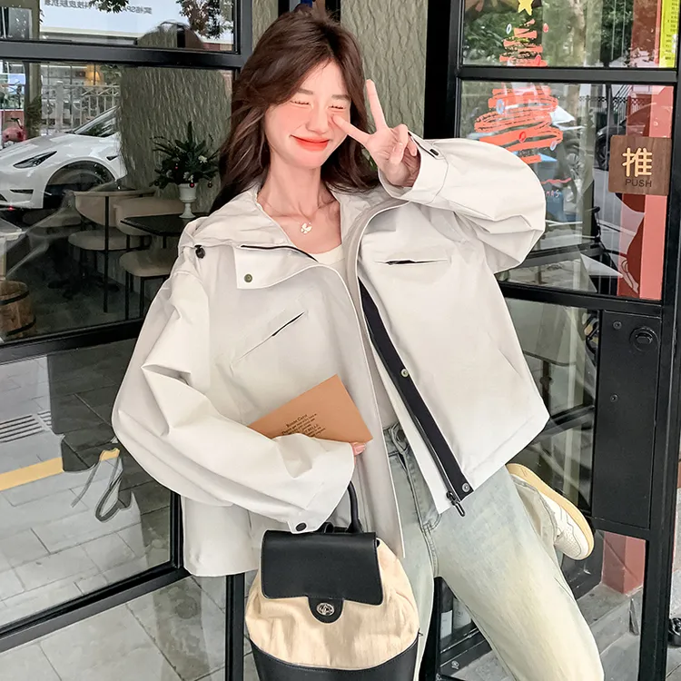 【现货】2025春装新款冲锋衣女短外套R2C086-2519