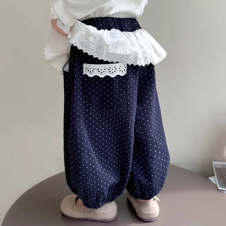 女童洋气宽松外穿春秋季束脚裤子女宝宝2025新款时髦休闲裤早秋装