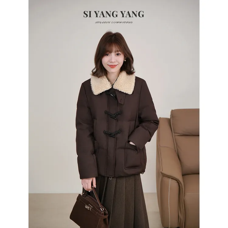 斯洋洋SIYANG冬季保暖舒适翻领百搭减龄通勤羽绒服YR512A020SYY