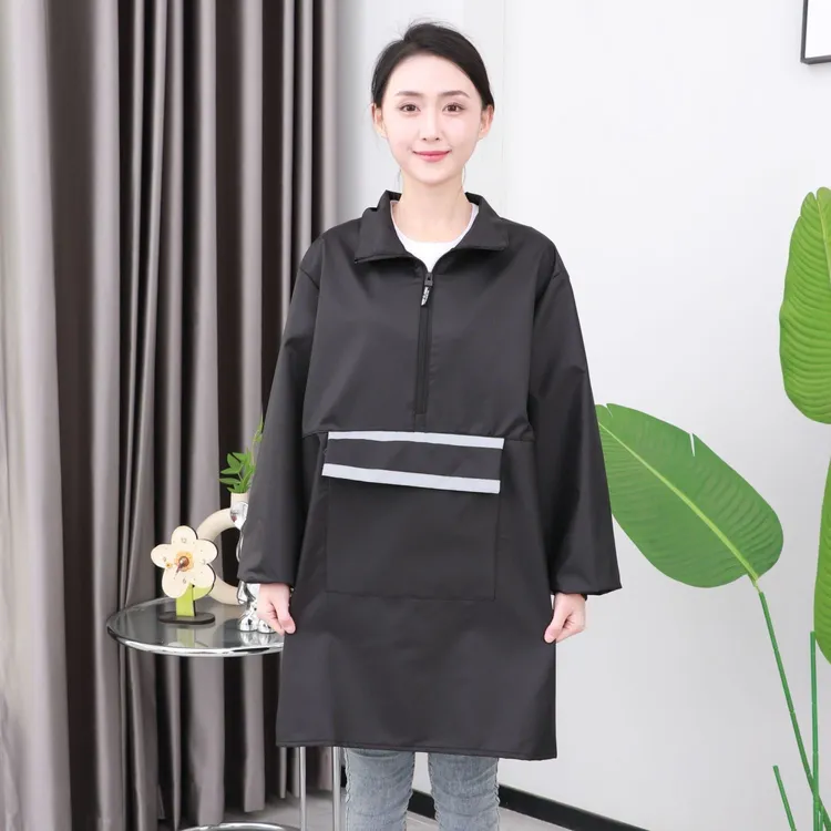 新款立领防水防油大口袋罩衣面料厚实耐脏耐磨家务上班工作服男女