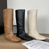 小小苏长筒内增高极简风平跟高帮切尔西靴百搭骑士靴尖头EQX55817