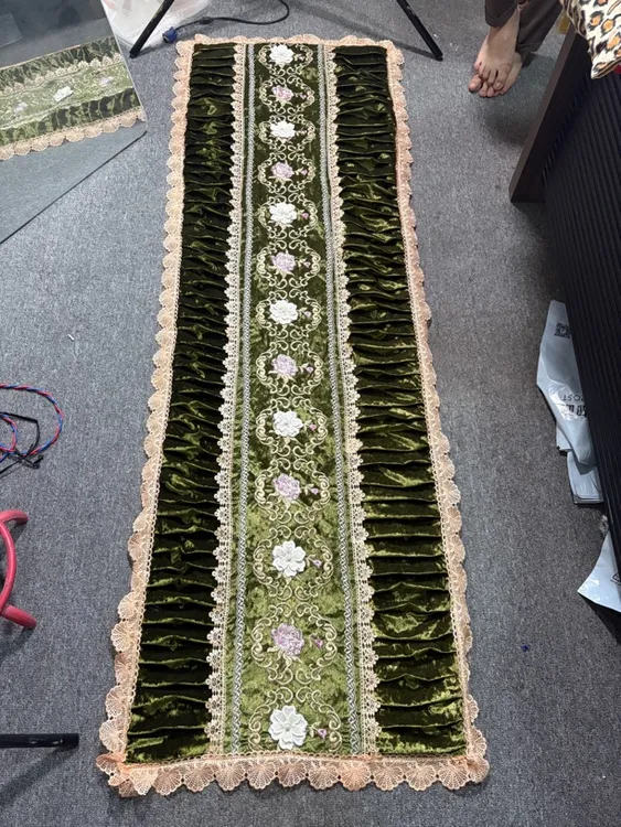 duhawahanix家用床单民族风格不掉色蓝色印花拼接布艺欧式卧室