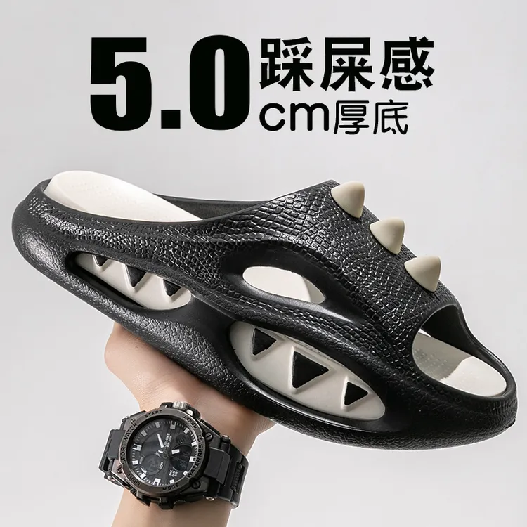 新款踩屎感恐龙拖鞋男士夏季外穿厚底防滑防臭eva软底耐磨凉拖鞋