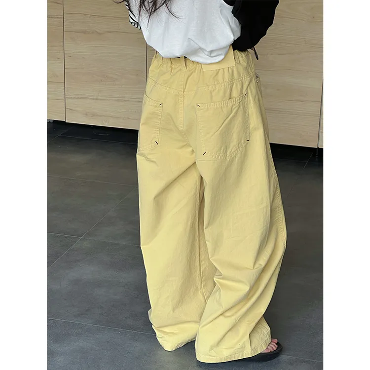 K28279女童休闲裤春装儿童高腰裤子2025春秋女大童宽松阔腿裤时髦