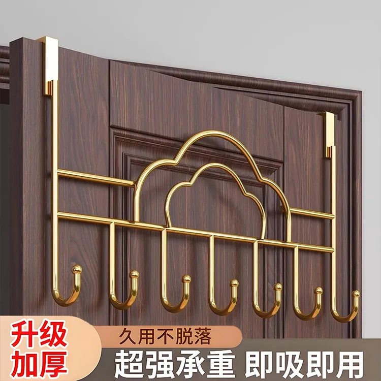 门后挂钩免打孔门上挂衣架置物衣钩卧室厨房门上收纳架挂架衣帽钩