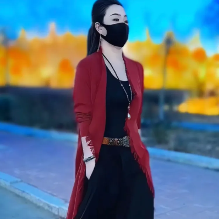 雅丹新款毛边冰丝大长款外搭（黑色开衫现货）