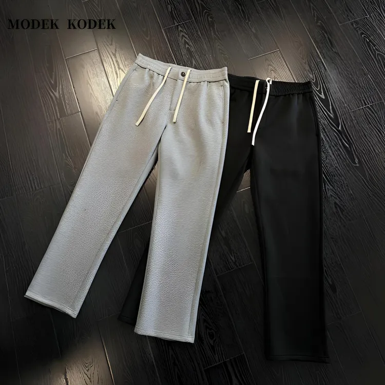 MODEK KODEK重磅潮牌直筒宽松休闲卫裤男士春秋时尚百搭纯色长裤