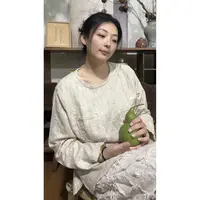【大梅子推荐】设计款亚麻毛边小衫JG1802