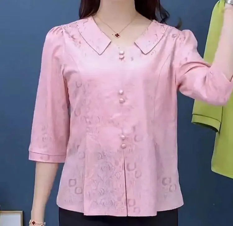 L023洋气娃娃领减龄时尚百搭显瘦遮肉（尾货微瑕疵，要求高勿拍）