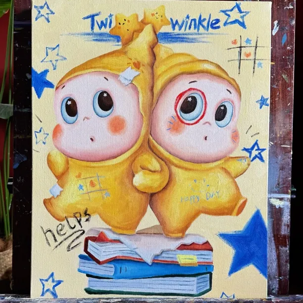 <星星人系列 >油画装饰画 40*50cm
