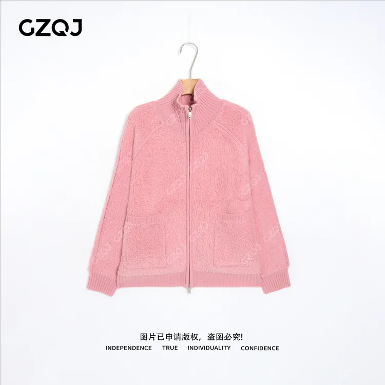 老琴私服【桃绒骑士】100绵羊毛时尚减龄毛衣外套女冬季新款86882