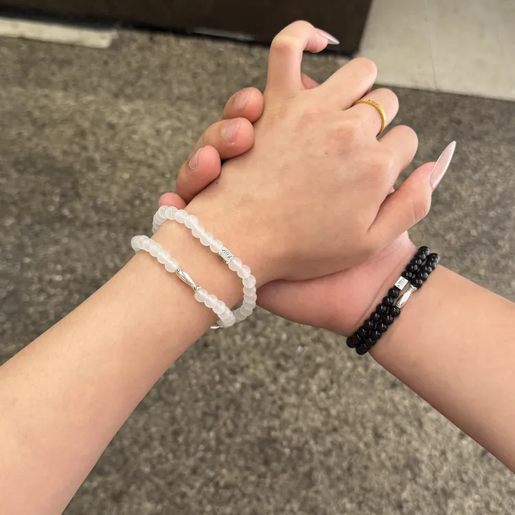 非金属玻璃手链 锦鲤串珠情侣手链男女款原创手串高级感百搭小众