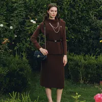 【婷婷专属】珂莱蒂尔【星光针织】绵羊毛两件套连衣裙配马甲