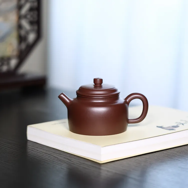 宜兴正品原矿紫砂壶手工茶壶百目深井紫泥德钟壶纯手工网孔200CC
