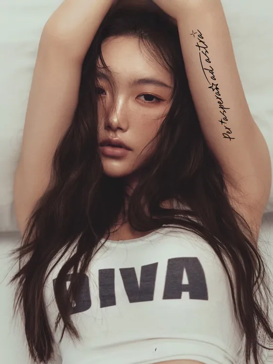 小众高级英文短句8张组合半永久䓍本纹身贴防水防搓表达每日态度