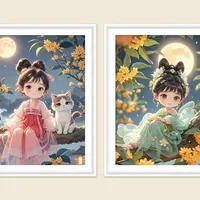 金丝布*月桂美人65*80大格十字绣精准印花(精准印花)