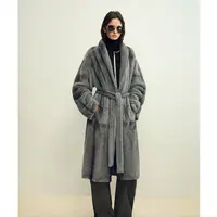 付智恩 世纪大衣 哥本哈根紫标级排头工艺水貂貂皮大衣皮草外套女