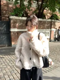 【芳龄F.LING】香草绵绵 小个子ins短外套极简风韩版FL01435