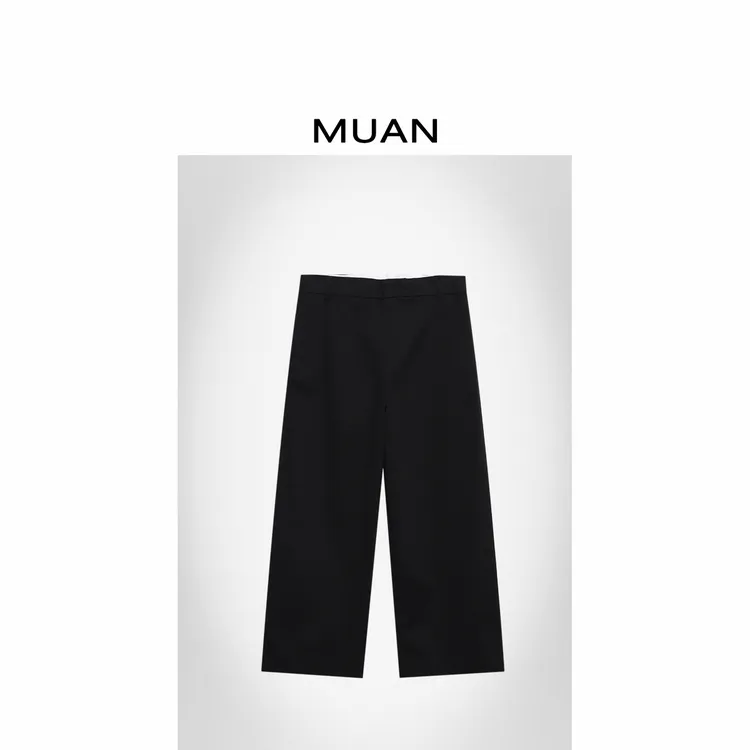 木岸MUAN:《罗伯特九分裤》定制320克九分裤休闲裤女CQ-DG3-9045