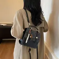 女包2025新款休闲百搭时尚潮流斜挎波点设计通勤手提双肩包-邮