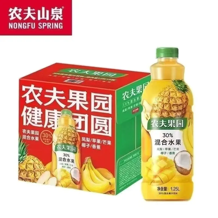 农夫山泉农夫果园30%混合果汁饮料1.25L*6瓶整箱装多口味饮料临期