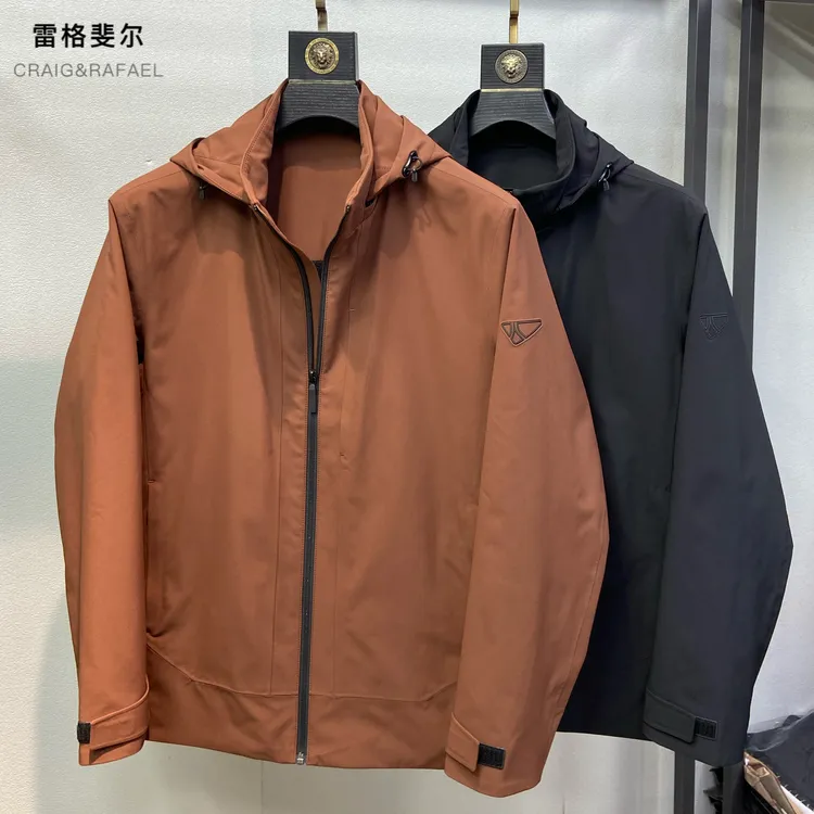 91365男士商务休闲加绒连帽夹克外套户外日常百搭上衣25秋季新品