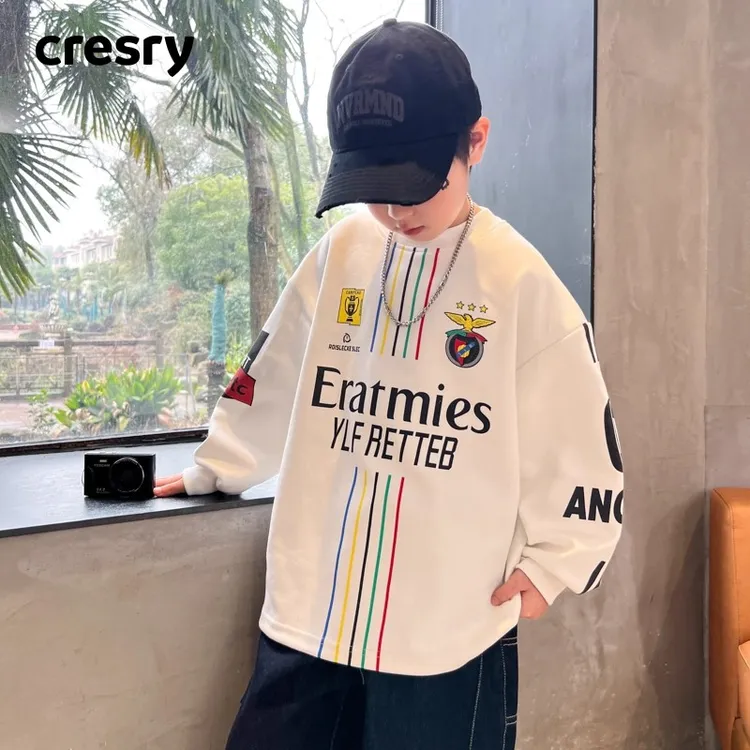 男童机车卫衣儿童春秋款衣服2025新款中大儿童秋装打底衫上衣潮