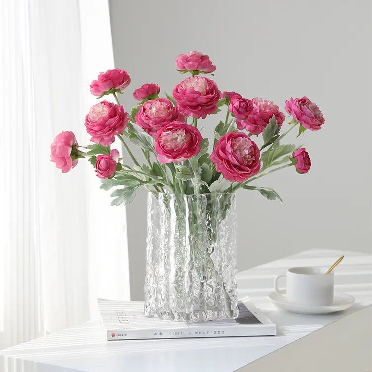 2024年新款法式露莲洋牡丹仿真花束假花家居客厅简约轻奢装饰摆件