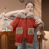 婴儿冬季连体衣男女宝宝满月百天哈衣爬服冬装加绒加厚保暖外出服